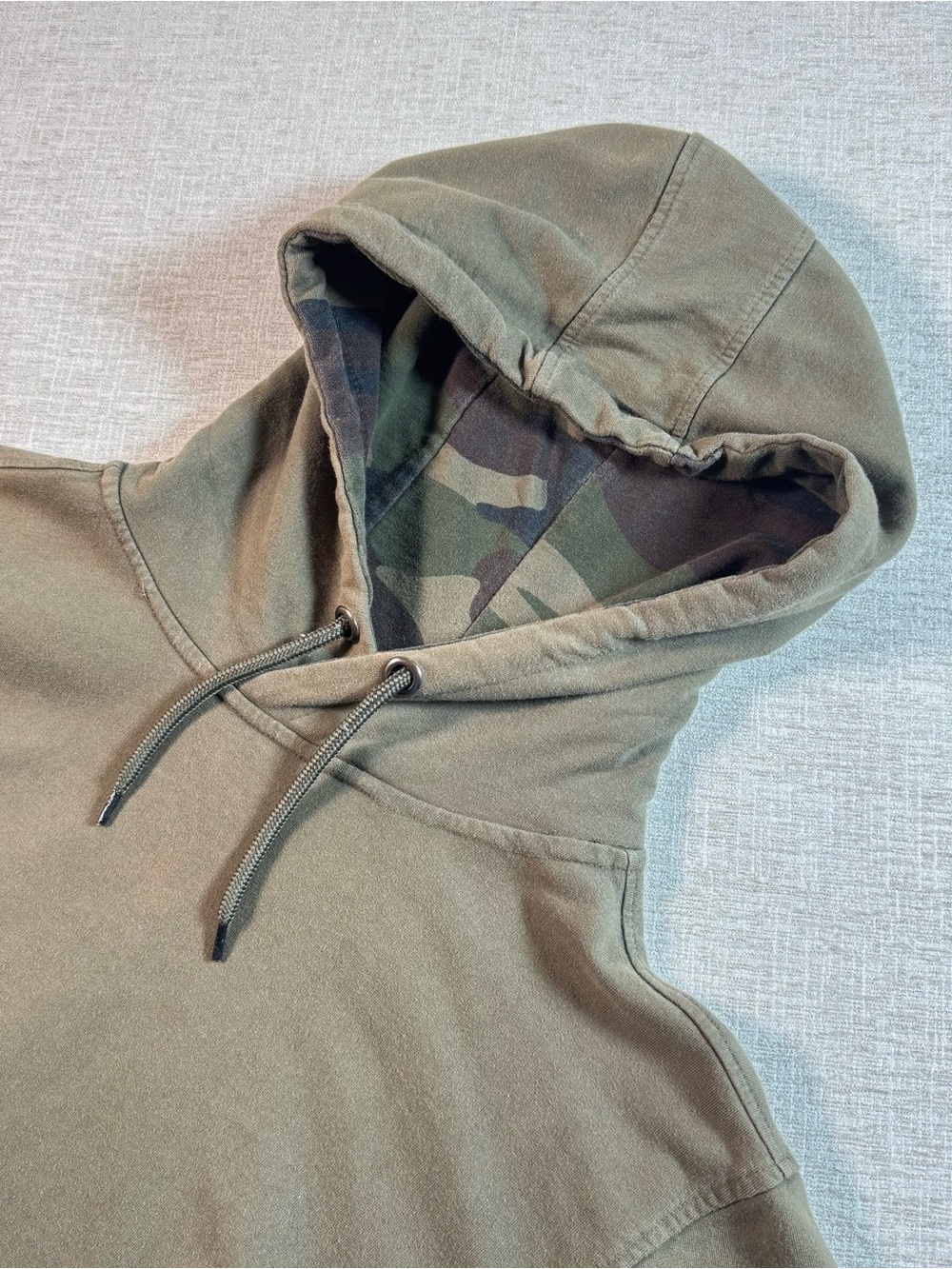 CSG Hoodie Mens XL Olive Green Short Sleeve Outdoor Kangaroo Pocket Pullover